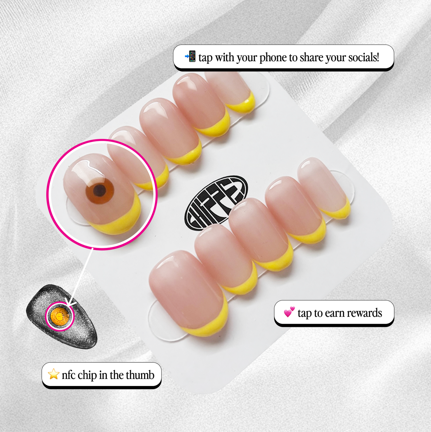 When Life Gives You Lemons π NFC Nails That Share Your Socials