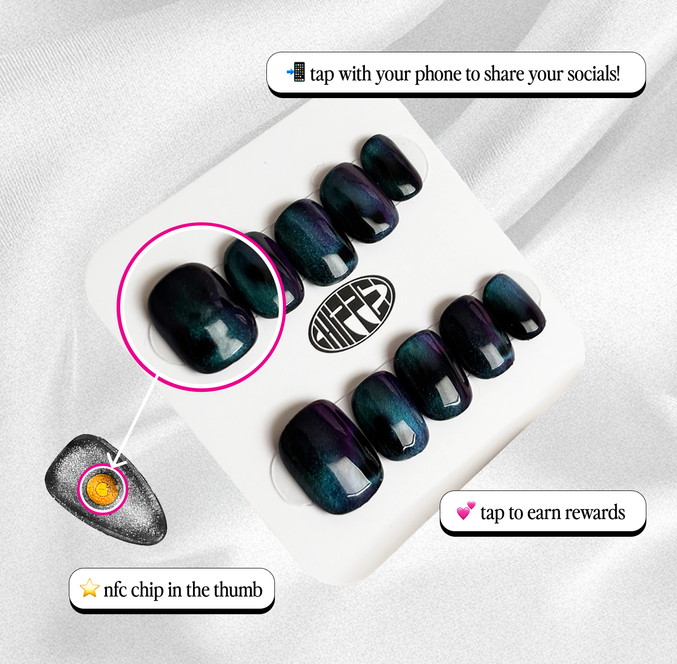 Gaslight π€ NFC Nails That Share Your Socials