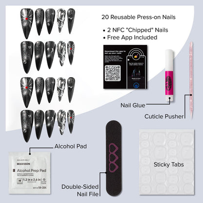 reusable press-on nails Clout Chaser 💍 (2 sets) - Chipped Social 💅🏻 - the microchip manicure