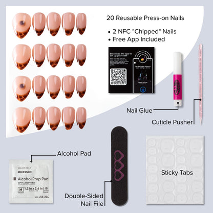reusable press-on nails TLDR 🐢 (2 sets) - Chipped Social 💅🏻 - the microchip manicure
