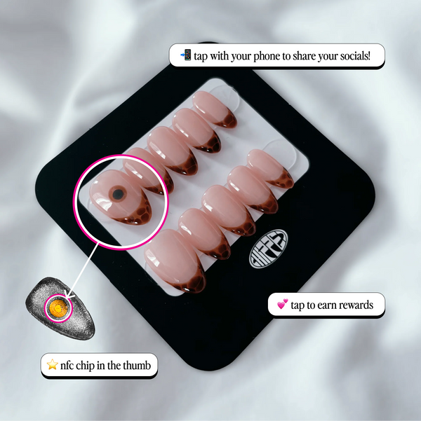 TLDR 🐢 (2 sets) NFC Nails That Share Your Socials