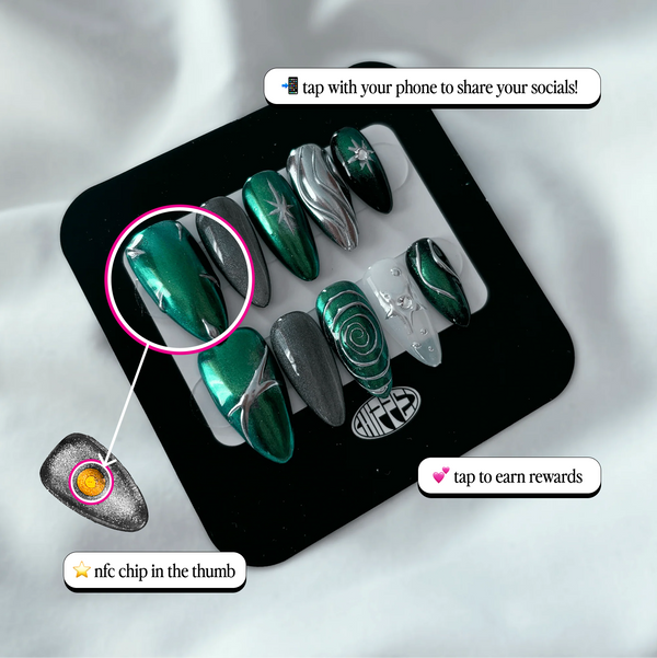 Men Are From Mars 👽 (2 sets) NFC Nails That Share Your Socials