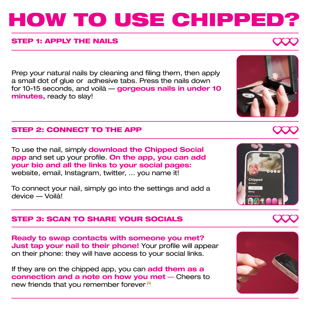 reusable press-on nails Gaslight 🖤 - Chipped Social 💅🏻 - the microchip manicure