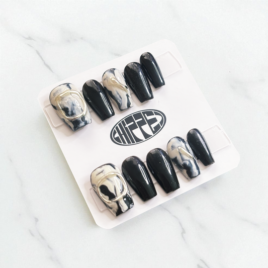 No Rest For The Wicked 🖤 NFC Nails