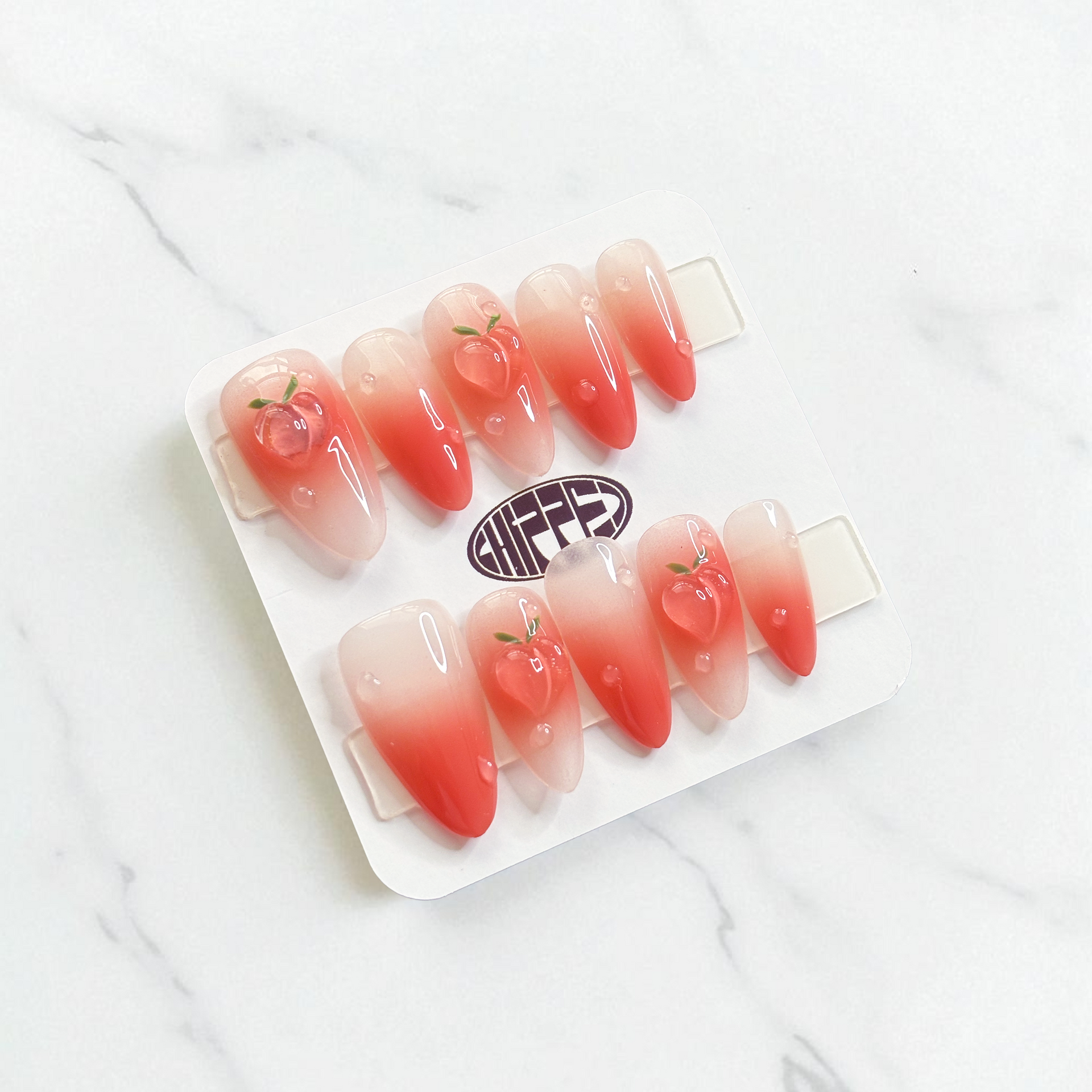 Say Peach Again 🍑 NFC Nails – Chipped Social 💅🏻