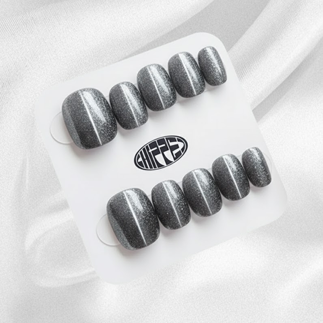 Clean Slate 🩶 NFC Nails That Share Your Socials