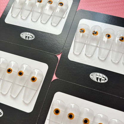 reusable press-on nails PRO: Clear nails with NFC chip (pack of 5) - Chipped Social 💅🏻 - the microchip manicure