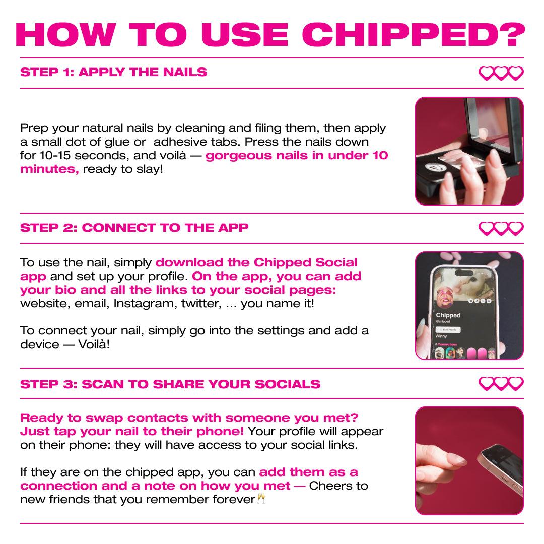 reusable press-on nails Clout Chaser 💍 (2 sets) - Chipped Social 💅🏻 - the microchip manicure