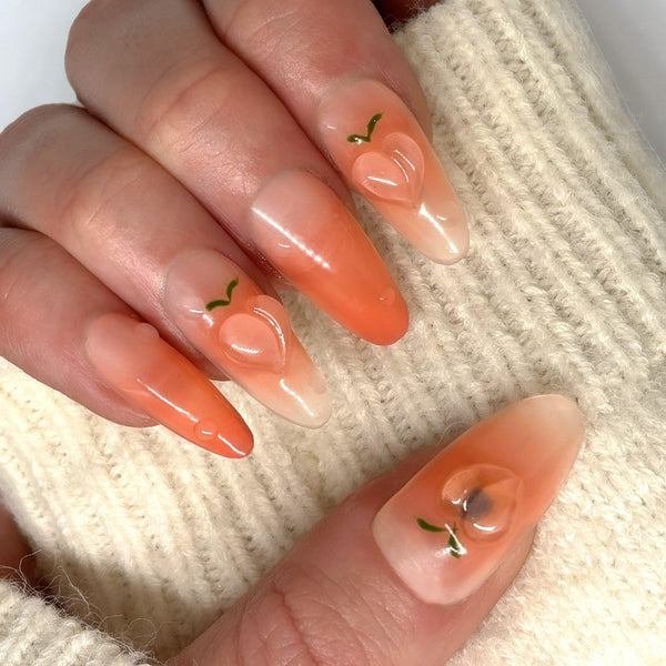 reusable press-on nails Say Peach Again 🍑 (2 sets) - Chipped Social 💅🏻 - the microchip manicure