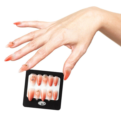 reusable press-on nails Say Peach Again 🍑 (2 sets) - Chipped Social 💅🏻 - the microchip manicure